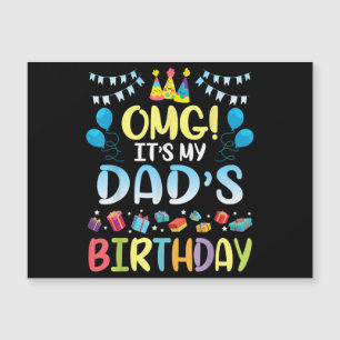 Carte Magnétique OMG C'est l'anniversaire de mon père, heureux pour