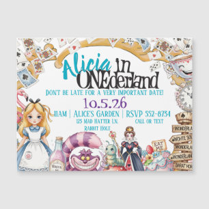 Carte Magnétique ONEderland Premier anniversaire de l'aimant d'invi