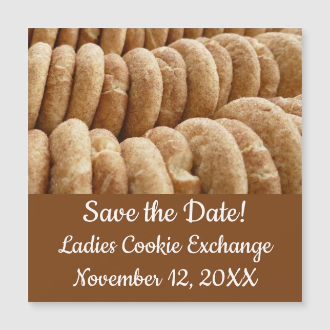 Carte Magnétique Oodles of Snickerdoodles Enregistrer la date (Devant)