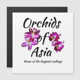 Carte Magnétique Orchidées d'Asie