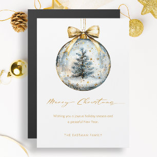 Carte Magnétique Ornement doré d'un élégant Joyeux Noël