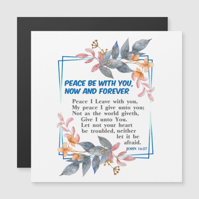 Carte Magnétique Paix sois avec toi (Devant / Derrière)