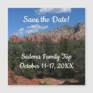 Carte Magnétique Panorama de Roches rouges à Sedona Sauvez la date