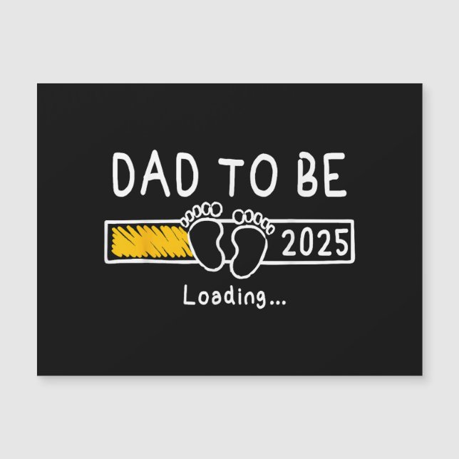 Carte Magnétique Papa 2025 Papa est 2025 Papa sera promu à (Devant)