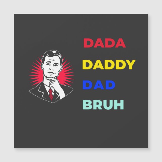 Carte Magnétique Papa Dada Papa Frérot (Devant)