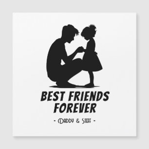 Carte Magnétique Papa-Fille Meilleur Ami Pour Toujours - Nom Person