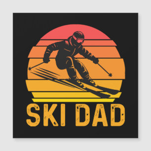 Carte Magnétique papa ski