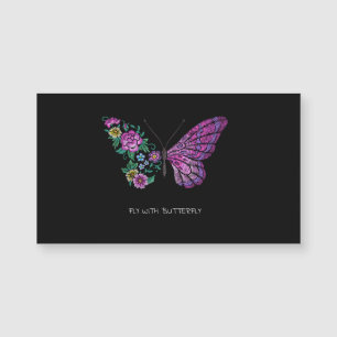 Carte Magnétique papillon et fleurs florales ailes papillons yout