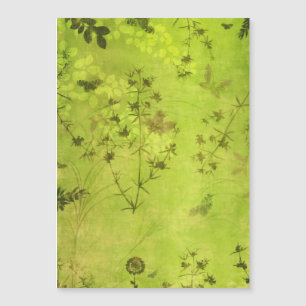 Carte Magnétique Papillon Fleur sauvage de la forêt verte