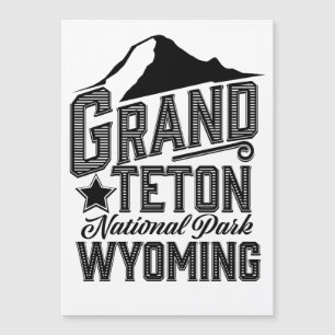 Carte Magnétique Parc national de Grand Teton, Wyoming Affiche vint
