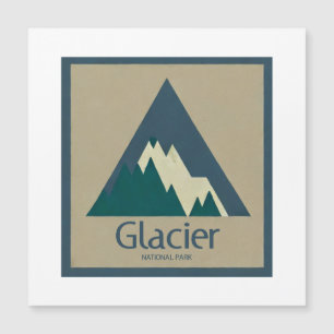 Carte Magnétique Parc national des Glaciers Rustique