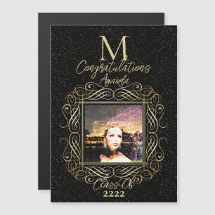 Carte Magnétique Parchemin Élégant + Félicitations de la promotion