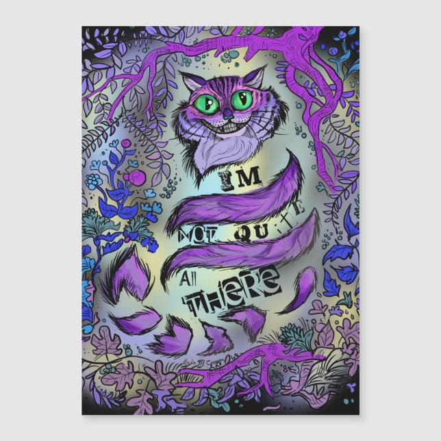 Carte Magnétique Pas Tout À Fait Là, Crazy Cat (Devant)