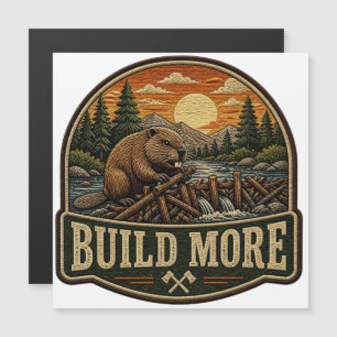 Carte Magnétique Patch brodé extérieur Build More Beaver