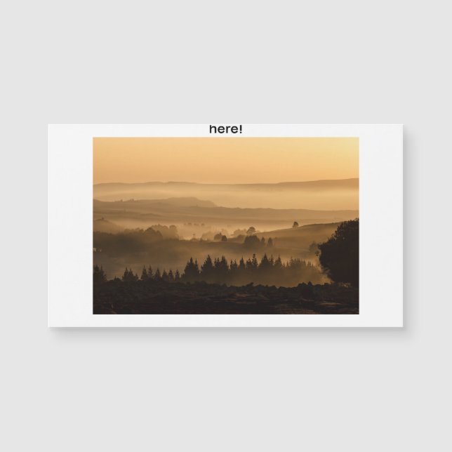 Carte Magnétique Paysage de coucher du soleil (Devant)