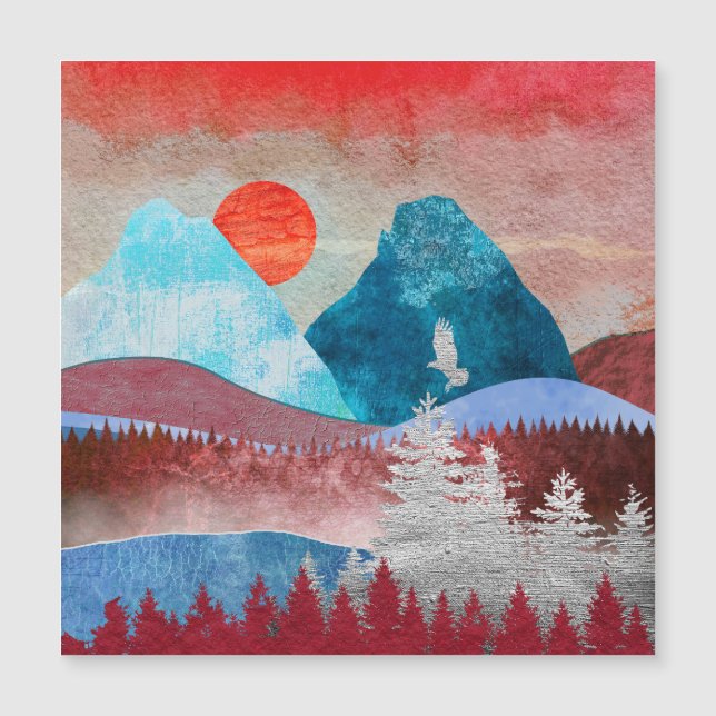 Carte Magnétique Paysage de l'aigle d'argent (Devant)