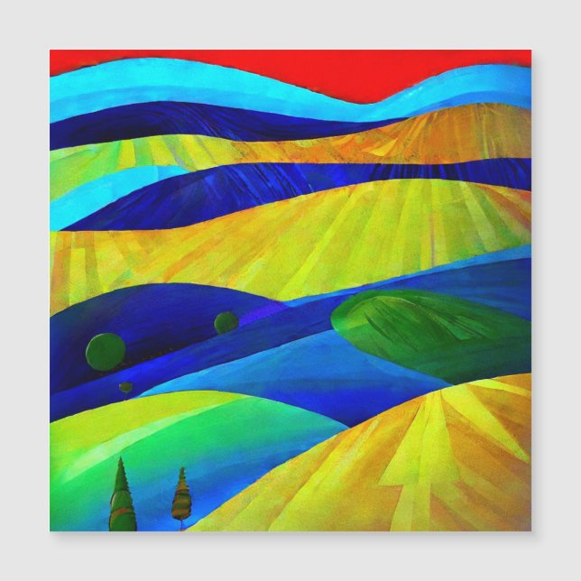 Carte Magnétique Paysage de Rainbow Imaginaire Hills (Devant)