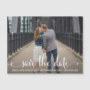 Carte Magnétique Paysage photo Enregistrer la date Mariage de l'aim