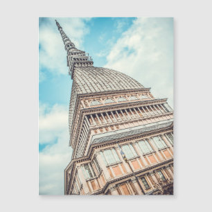 Carte Magnétique Paysage urbain de Mole Antonelliana, Turin, Italie