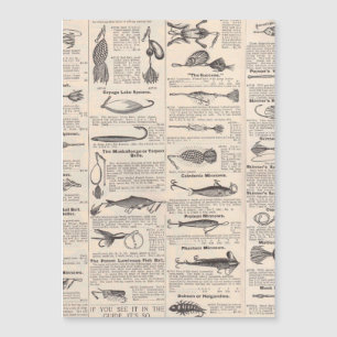Carte Magnétique Pêche leures Publicité Pêcheur Art