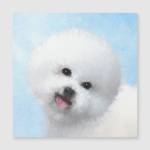 Carte Magnétique Peinture Bichon Frise - Cute Original Chien Art
