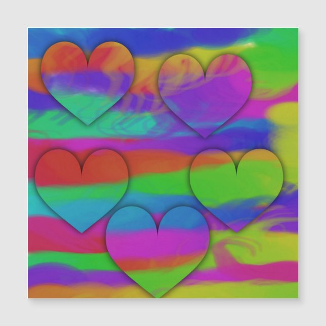 Carte Magnétique peinture colorée (Devant)