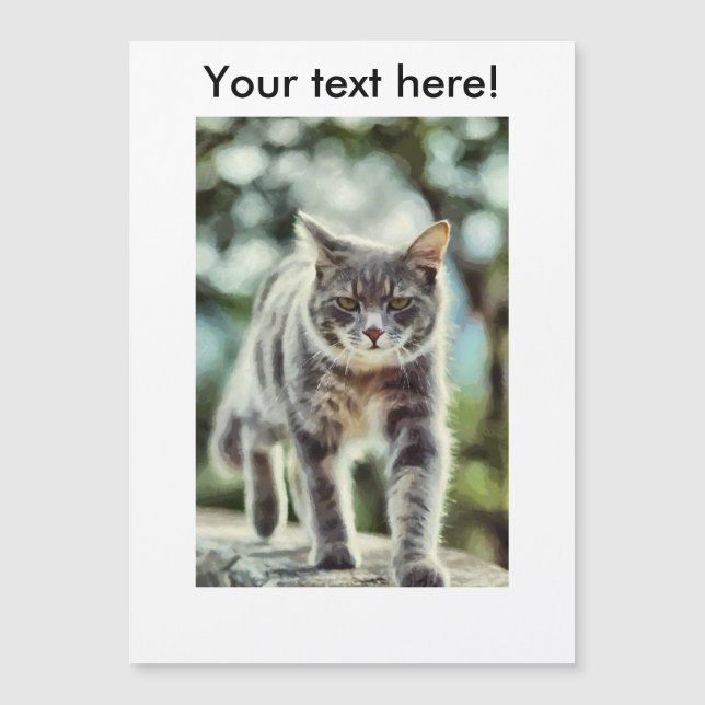 Carte Magnétique Peinture de chat (Devant)