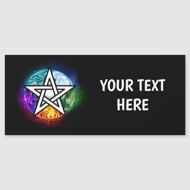 Carte Magnétique pentagramme du Wiccan (Devant)