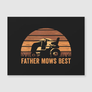 Carte Magnétique Père Mows Meilleur soin de pelouse Papa Mowing Gar