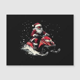 Carte Magnétique Père Noël Motoneige Motor Sled Noël drôle de Noël