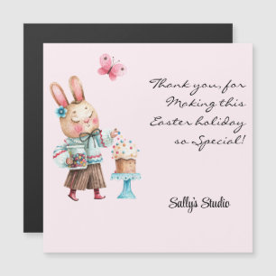 Carte Magnétique Personnalisable, Lapin de Pâques Magnétique Mignon