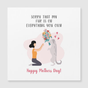 Carte Magnétique Personnalisé Chien Maman Joyeuse Fête des mères mi