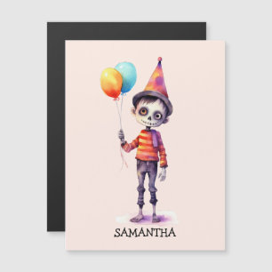 Carte Magnétique Personnalisé Cute Kid Zombie Halloween