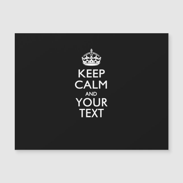 Carte Magnétique Personnalisé KEEP CALM Changer de couleur Arrière  (Devant)