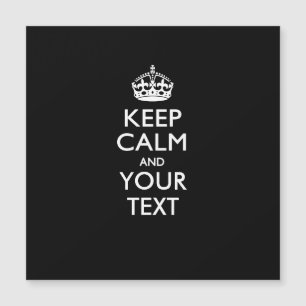 Carte Magnétique Personnalisé KEEP CALM Changer de couleur Arrière