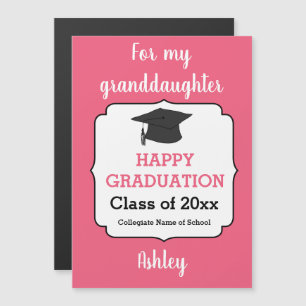 Carte magnétique personnalisée pour la graduation 
