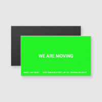 Carte magnétique personnalisée verte de l'adresse