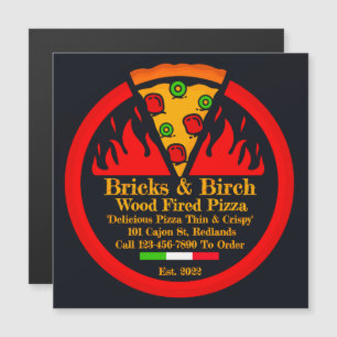 Carte Magnétique Personnaliser l'aimant promo de restaurant de pizz
