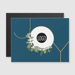 Carte Magnétique Personnalisez votre logo ici Blue Joy Christmas
