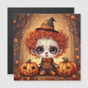 Carte Magnétique Petit Clown d'Halloween 1