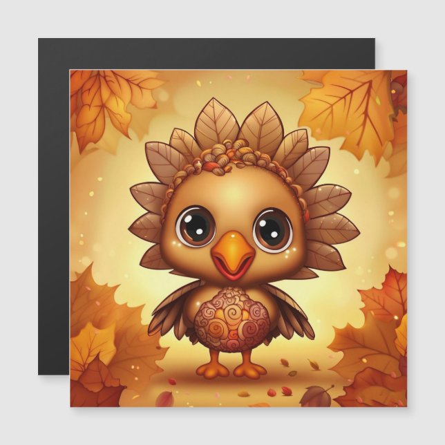 Carte Magnétique Petit Dindon 5 (Devant / Derrière)