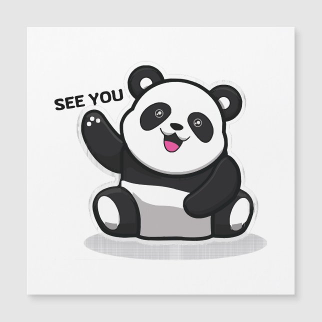 Carte Magnétique petit panda mignon (Devant)