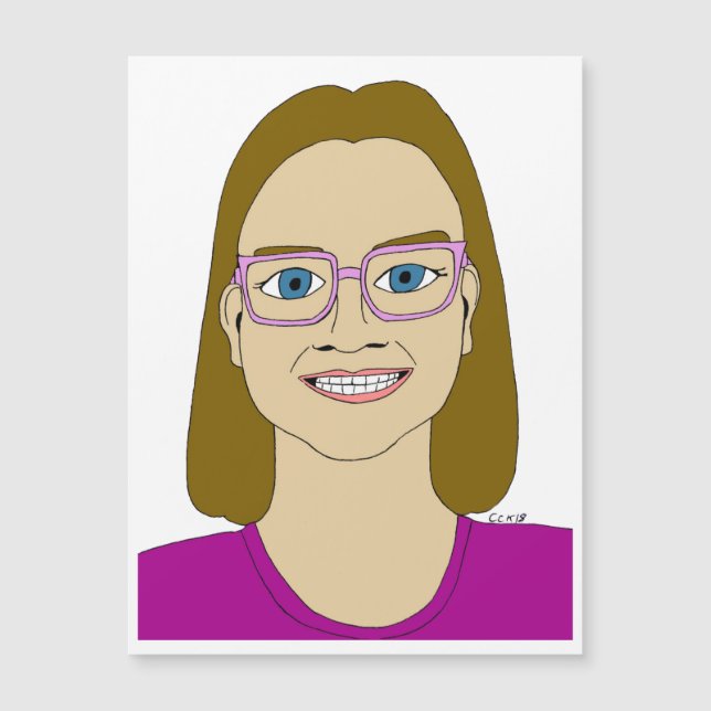 Carte Magnétique petite fille (Devant)