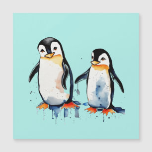Carte Magnétique Petits pingouins mignons