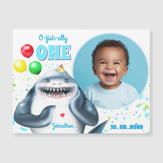 Carte magnétique photo Anniversaire de enfant du t (Devant)