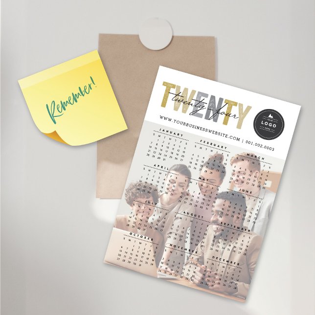 Carte magnétique photo calendrier 2025 Mix Typogra (Créateur téléchargé)