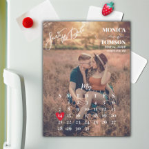 Photo Calendrier simple Enregistrer le aimant Mari