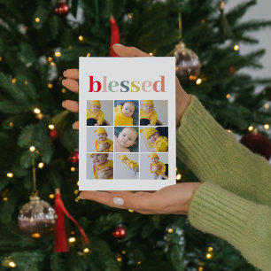 Carte Magnétique Photo Collage   Cadeau de vacances coloré