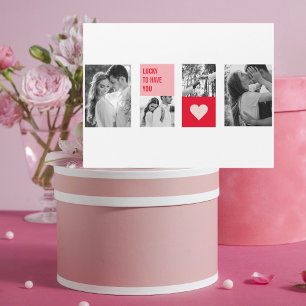 Carte Magnétique Photo Collage Couple Cadeau moderne Valentines