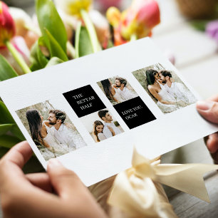 Carte Magnétique Photo Collage Couple   Cadeau Valentine